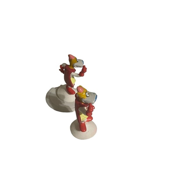 1989 Vintage Mighty Mouse Wendy's Kids Meal Toy - Petey Pate  Figure Set Of 2 - Picture 9 of 9